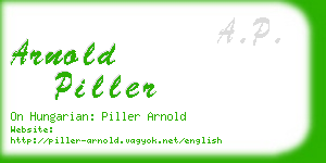 arnold piller business card